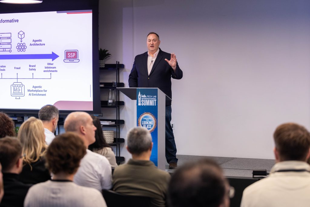 IAB Tech Lab CEO Anthony Katsur delivers his keynote